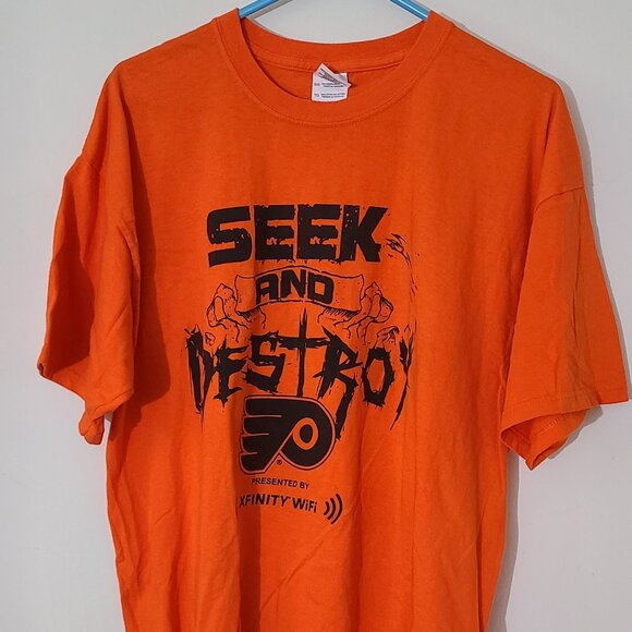 Philadelphia Flyers Seek and Destroy Playoff SGA T-Shirt XL - Picture 1 of 3